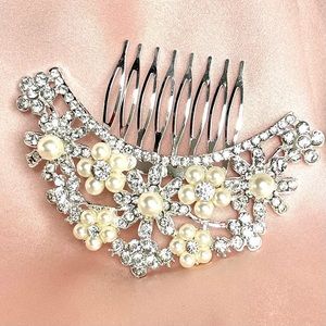 Bridal Pearl & Rhinestone Hair Comb
